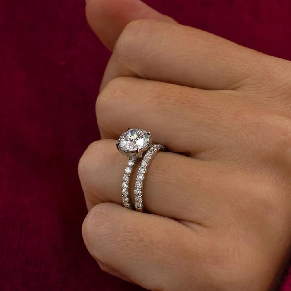 טבעת יהלום סטרלינג דגם אדל